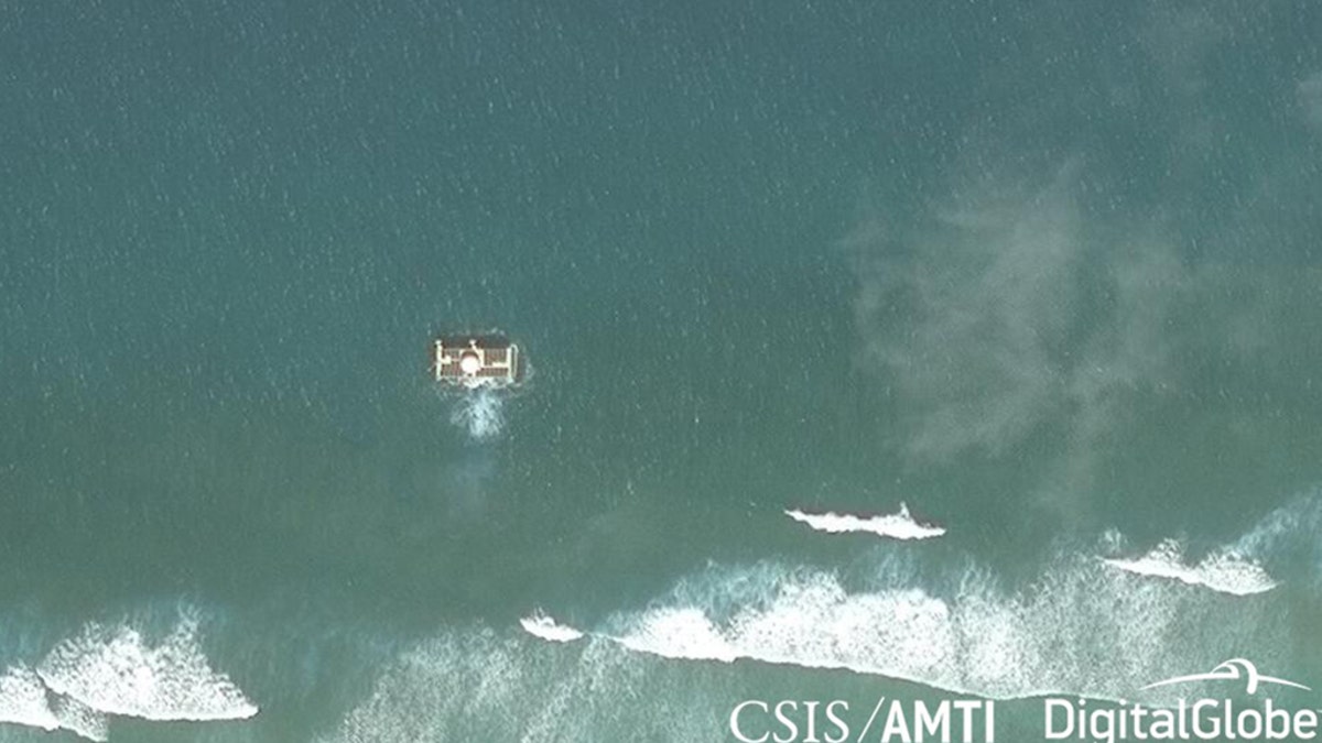 The Asia Maritime Transparency Initiative of Washington’s Center for Strategic and International Studies said it's likely the purpose of the platform is "military in nature."