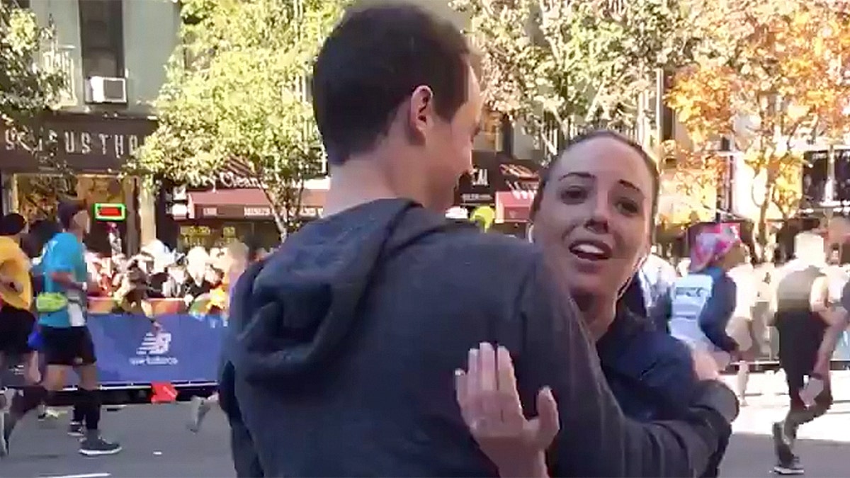 "She cried a little bit, said yes, hugged him and then said 'OK, I have to go finish my race,'" Galvin's cousin Kathleen Figuero said.