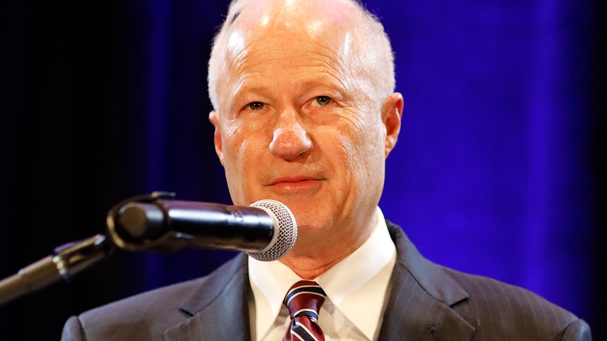 United States Rep. Mike Coffman, R-Colo., 6th District, delivers his concession speech during an election night party in Lone Tree, Colo., Tuesday, Nov. 6, 2018. (AP Photo/Jack Dempsey)