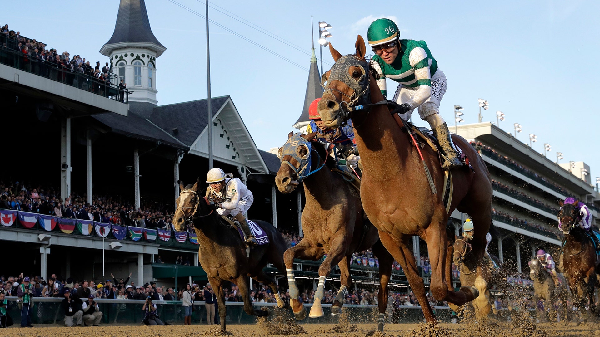 Joel Rosario rides Accelerate to victory in the Breeders' Cup Classic horse race at Churchill Downs, in Louisville November 3, 2018.