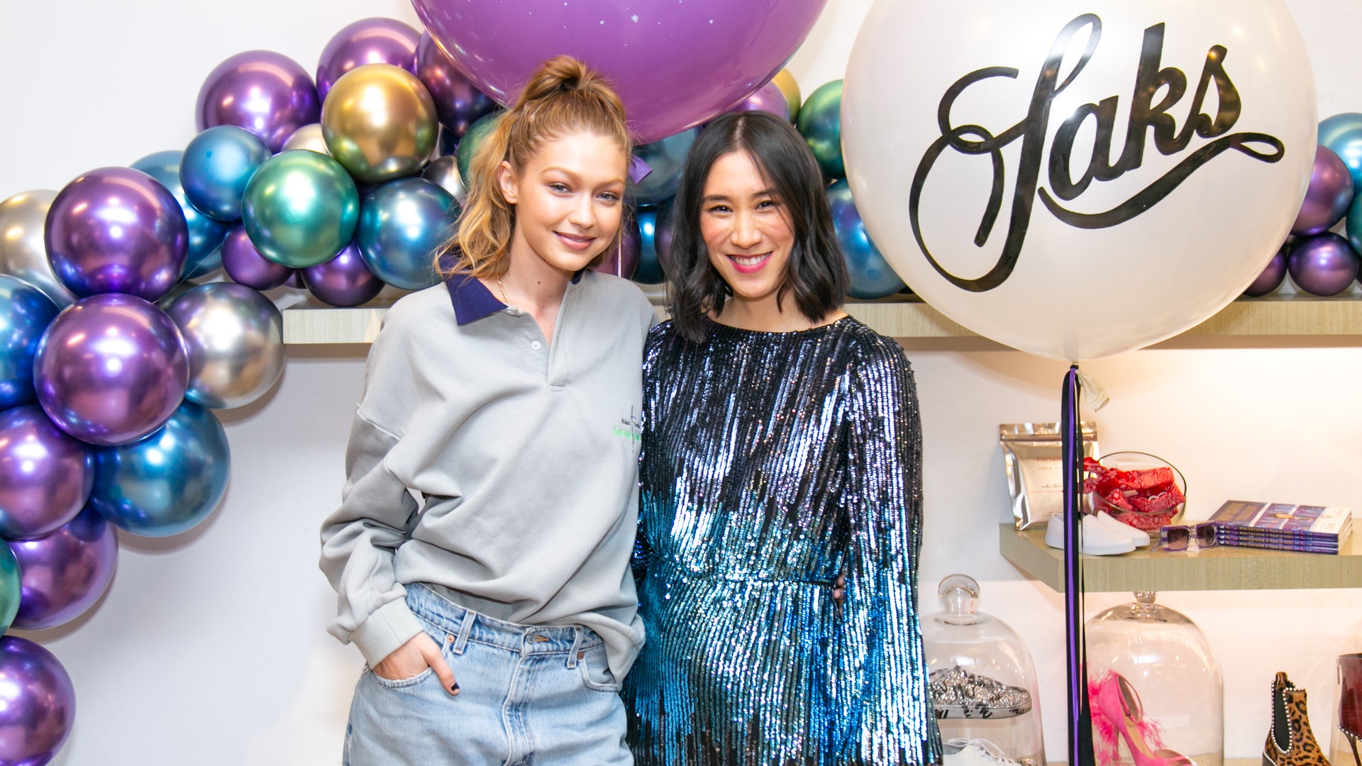 Supermodel Gigi Hadid celebrates the launch of pal Eva Chen's attend children book and capsule collection debut at Saks Fifth Avenue in New York City on November 1, 2018.