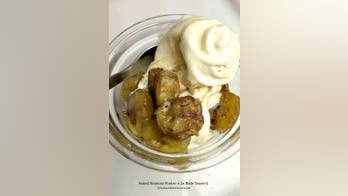 Baked Bananas Foster a la Mode