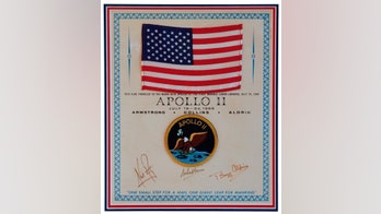 Rare Apollo 11 US flag flown to the Moon sells at auction