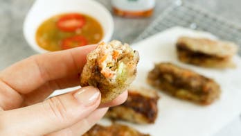 Crispy Gluten-Free Egg Rolls with Spicy Sesame Sauce