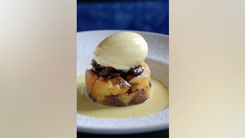 Bread Pudding with Raisins and Lemon Custard