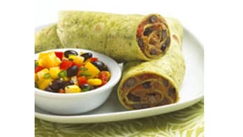 Avocado and Bean Burrito