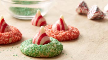 KISSES Candy Cane Blossoms Recipe