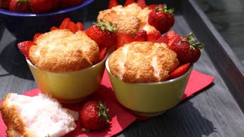 Strawberry Angel Food Muffins