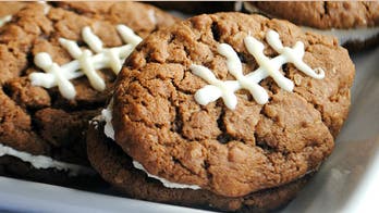 Chocolate Oatmeal Cream Pie Footballs