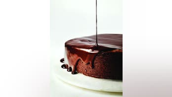 Darkest Chocolate Cake with Red Wine Glaze