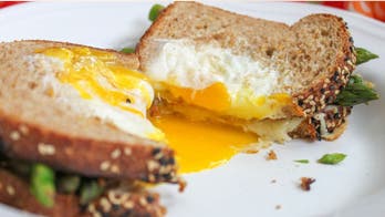 Egg in a Basket Grilled Cheese with Asparagus