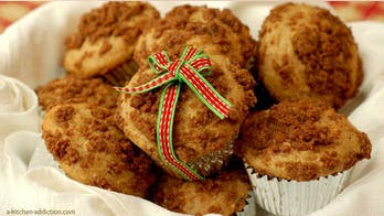 Eggnog Muffins with Gingersnap Streusel