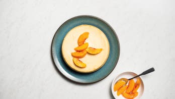 Peach-Topped Chobani Cheesecake