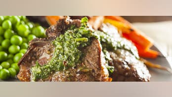 Cinnamint lamb with chimichurri