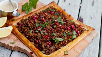 Spicy Lentil Pomegranate Tart