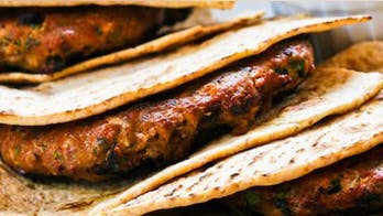 Grilled Middle Eastern Turkey Burgers with Yogurt Sauce