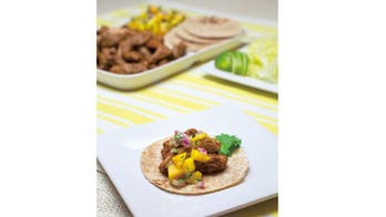 Sizzling Mini Pork Tacos with Peach Salsa