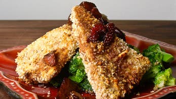 Mustard Crusted Tofu with Strawberries