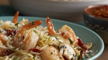 Sun Dried Tomato and Shrimp Pasta with Artichokes & Mushrooms