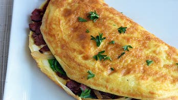 Pastrami and Arugula Omelette