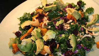 Harvest Kale Salad with Honey-Miso Dressing