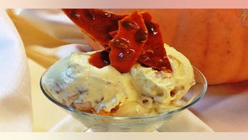 Pumpkin Bourbon Ice-Cream with Pepita Brittle