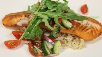 Seared Salmon with Tomato Cucumber Relish