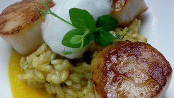 Pumpkin Risotto with Scallops