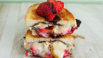 Strawberry, Balsamic, Basil & Brie Grilled Cheese