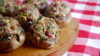 Stuffed Mushrooms with Sausage, Nuts & Dried Fruit Recipe