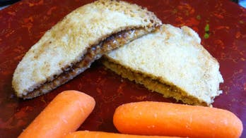 Sunbutter & Apple Butter on Almond Flour Pancakes