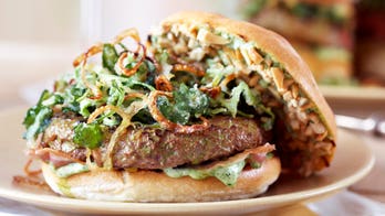 7 Train Caramelized Green Curry Burger