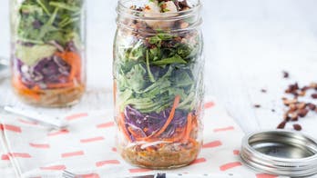 Thai Green Salad with Shrimp and Spicy Almond Dressing