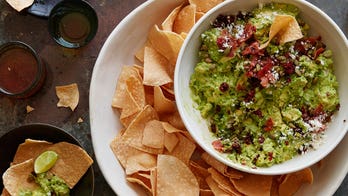 Super Bowl snack idea: Loaded guacamole with crumbled bacon and cheese