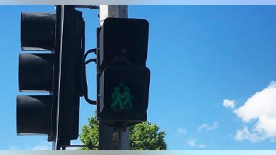 Australian capital installs same-sex silhouettes in pedestrian lights