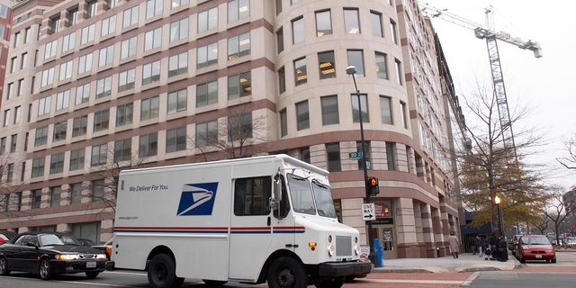 U.S. Post Office mail truck