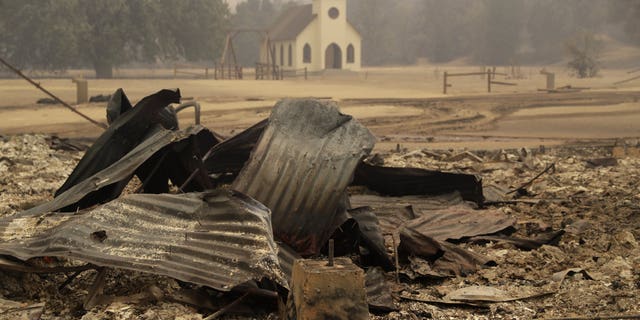 Paramount Ranch, where a number of Hollywood westerns have been filmed, is seen after it was decimated by a wildfire Friday, Nov. 9, 2018, in Augura Hills, Calif.