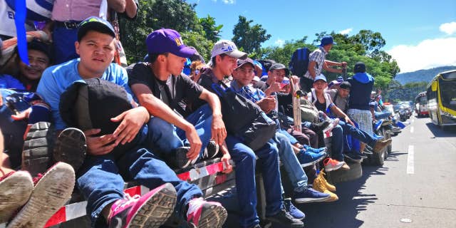 Migrants congregating in El Salvador on Oct. 27. (Courtesy of the Center for a Secure Free Society)