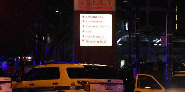 Chicago Police work the scene after a gunman opened fire at Mercy Hospital on Monday, Nov. 19, 2018, in Chicago.