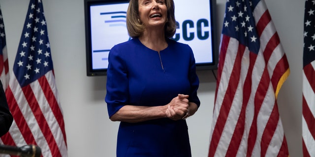 Democratic Rep. Nancy Pelosi of California became the first female House Speaker when she was elected in 2007.
