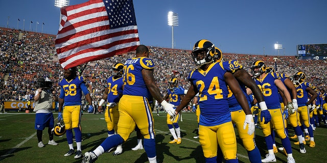 The Rams canceled practice last week after a wildfire forced about 20 players and coaches to evacuate their homes. (Photo by John McCoy/Getty Images)
