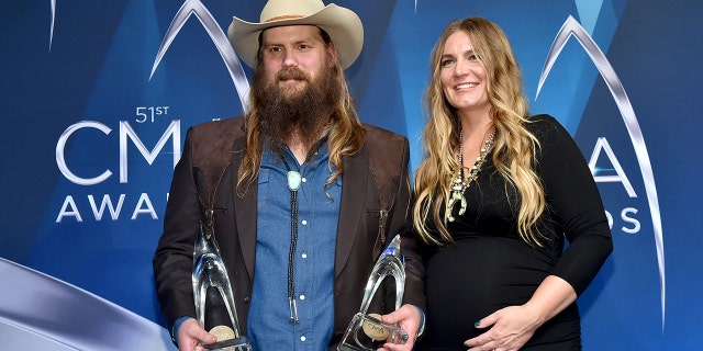 Chris Stapleton said Friday he and his wife Morgane Stapleton are going to have another baby -- their fifth.