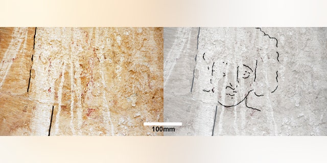 The face of Christ with the proposed reconstruction.