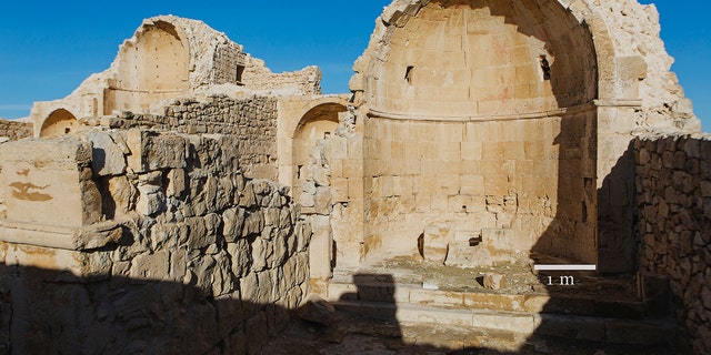 The Baptistry Chamber (on right) where the painting was found.