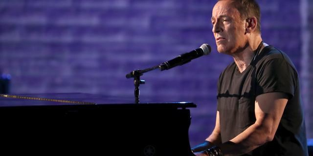 Bruce Springsteen performs at the 72nd annual Tony Awards at Radio City Music Hall, in New York, on June 10, 2018.