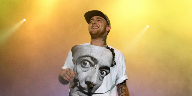 FILE - In this July 13, 2013, file photo, Rapper Mac Miller performs on his Space Migration Tour at Festival Pier in Philadelphia. The 26-year-old was found unresponsive in his Los Angeles home on Sept. 7 and declared him dead soon after.
