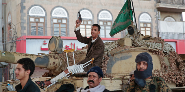 Houthi Shiite fighters in Sanaa, Yemen are pictured in December 2017. (AP Photo/Hani Mohammed, File)