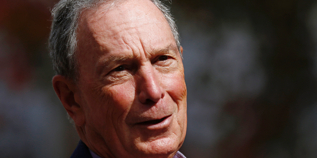 FILE - In this Nov. 29, 2018 file photo, former mayor of New York City, Michael Bloomberg, speaks to the media in Jackson, Miss. Bloomberg’s philanthropy has announced a $50 million donation to help fight the nation’s opioid epidemic. Bloomberg Philanthropies says over the next three years it’ll help up to 10 states address the causes of opioid addiction and strengthen prevention and treatment programs. (AP Photo/Rogelio V. Solis)
