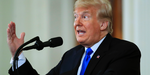 President Donald Trump speaks during a news conference in the East Room at the White House in Washington, Wednesday, Nov. 7, 2018. (AP Photo/Manuel Balce Ceneta)