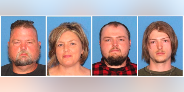 These undated images released by the Ohio Attorney General's office, show from left, George "Billy" Wagner III, Angela Wagner, George Wagner IV and Edward "Jake" Wagner. Authorities announced Tuesday, Nov. 13, 2018, that the family of four has been arrested in the slayings of eight members of one family in rural Ohio two years ago. (Ohio Attorney General's office via AP)